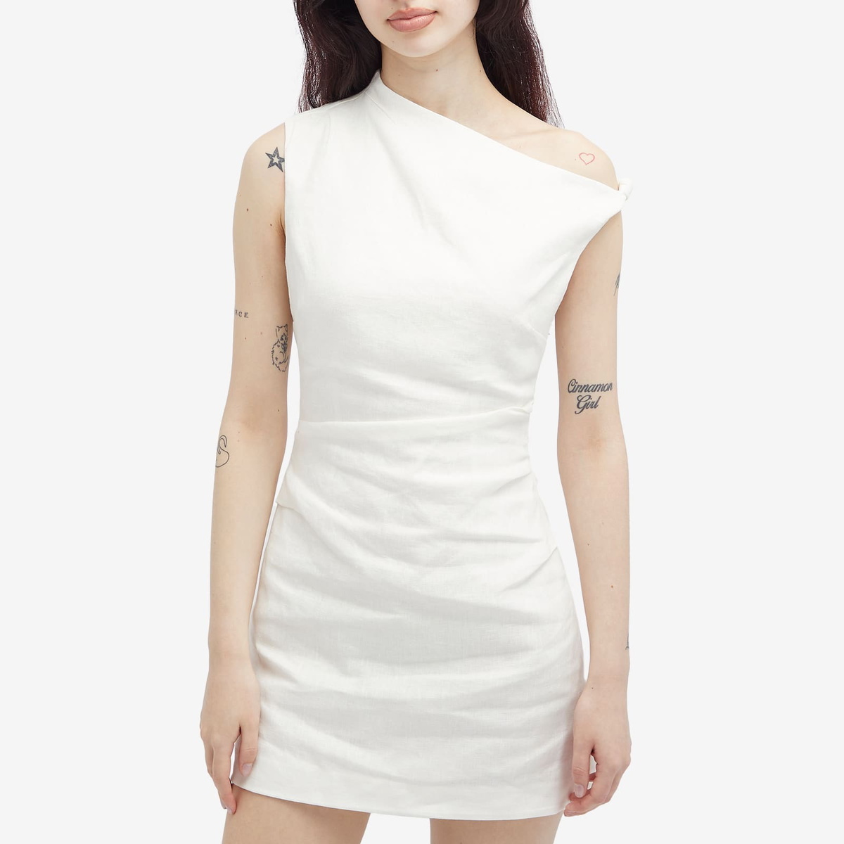 v line dress for women Verlaine White Linen Blend Maxi Dress main image 0