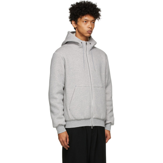 Fumito Ganryu Grey Side Zip Parker Hoodie