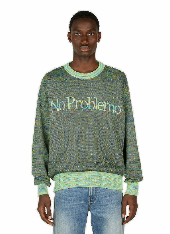 Photo: Aries - Reverse Problemo Sweater in Green