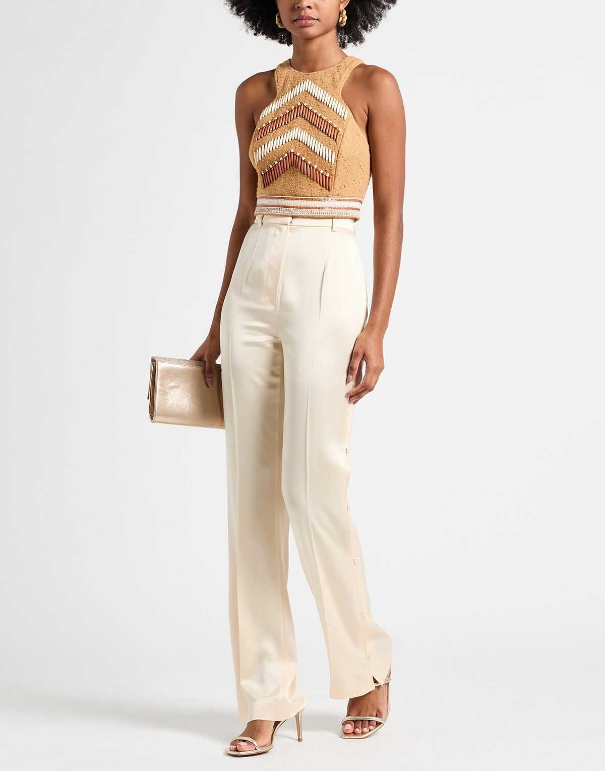 Elisabetta Franchi Womens Top Camel