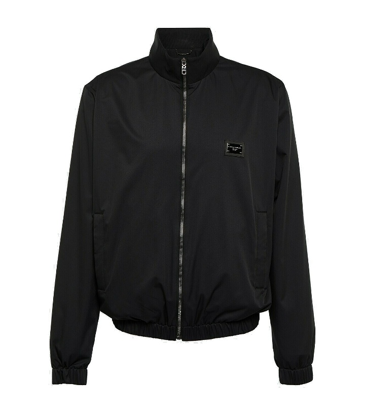 Photo: Dolce&Gabbana Logo cotton jersey zip-up jacket