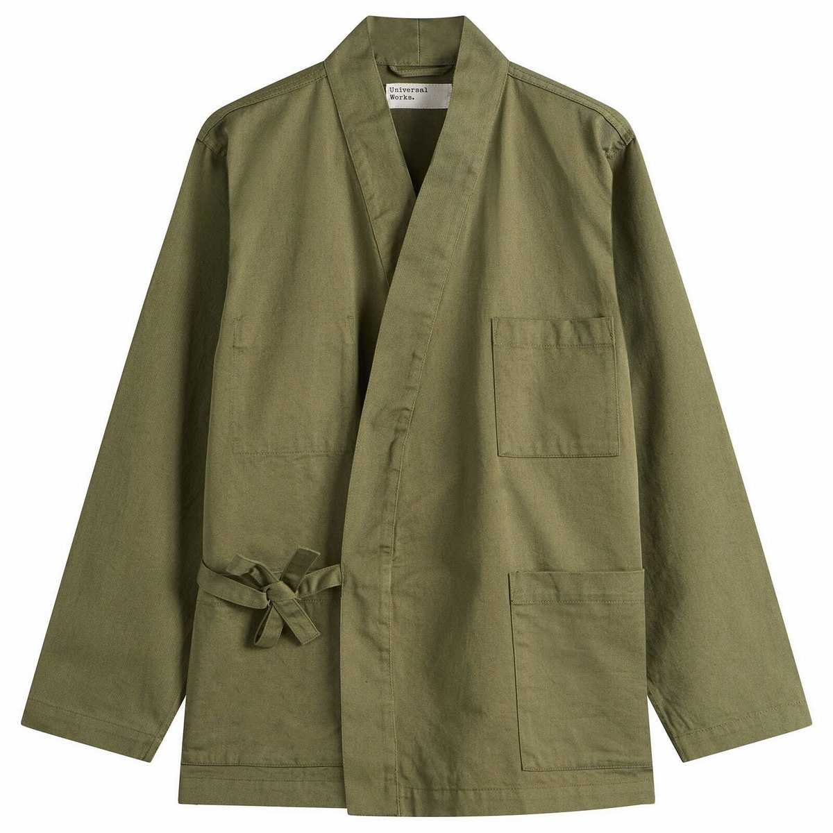 Universal Works Men's Twill Kyoto Work Jacket in Light Olive