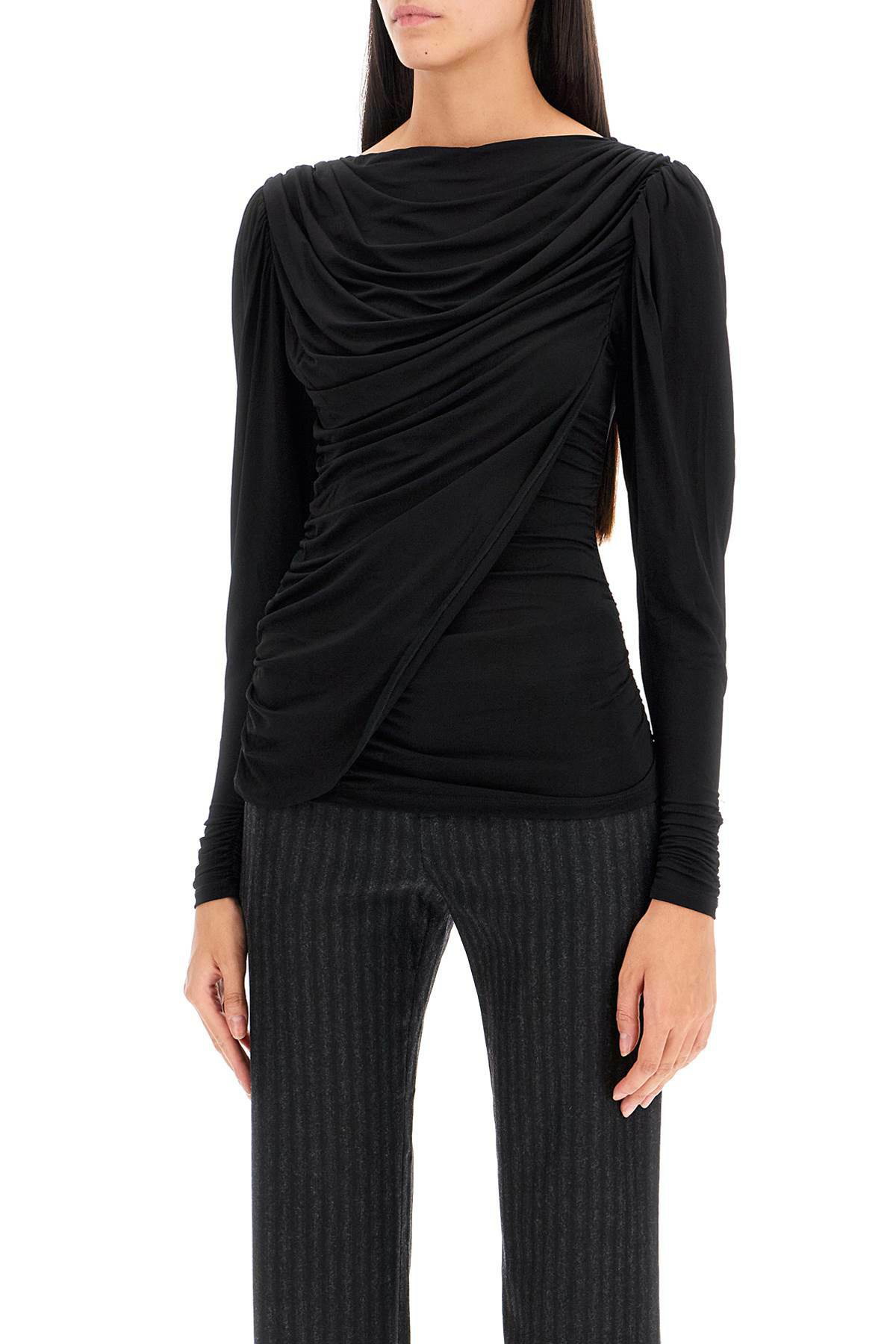 PALOMA WOOL｜ (Blessy (TD7802-999)) PALOMA WOOL drapped blessy top Black Paloma Wool