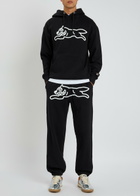 Ice Cream Running dog Cotton Sweatpants Black