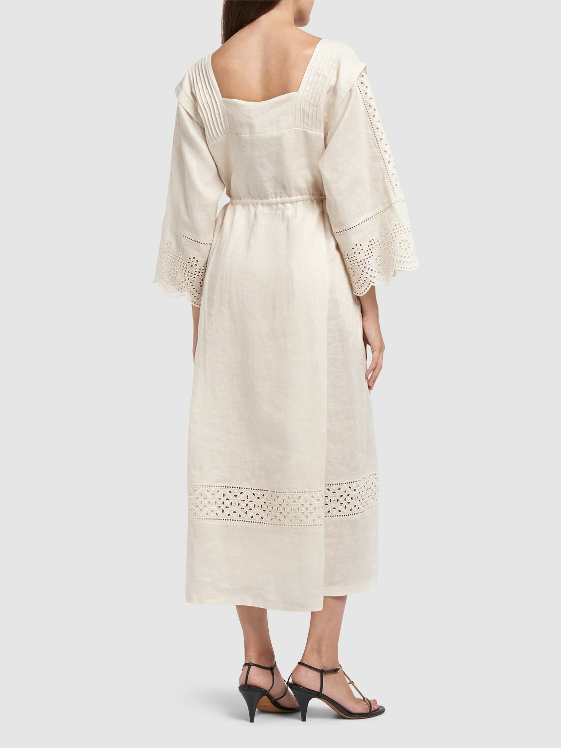 ワンピース Weekend Max Mara Luglio Linen Dress Feminine dress in linen canvas, ecru | 