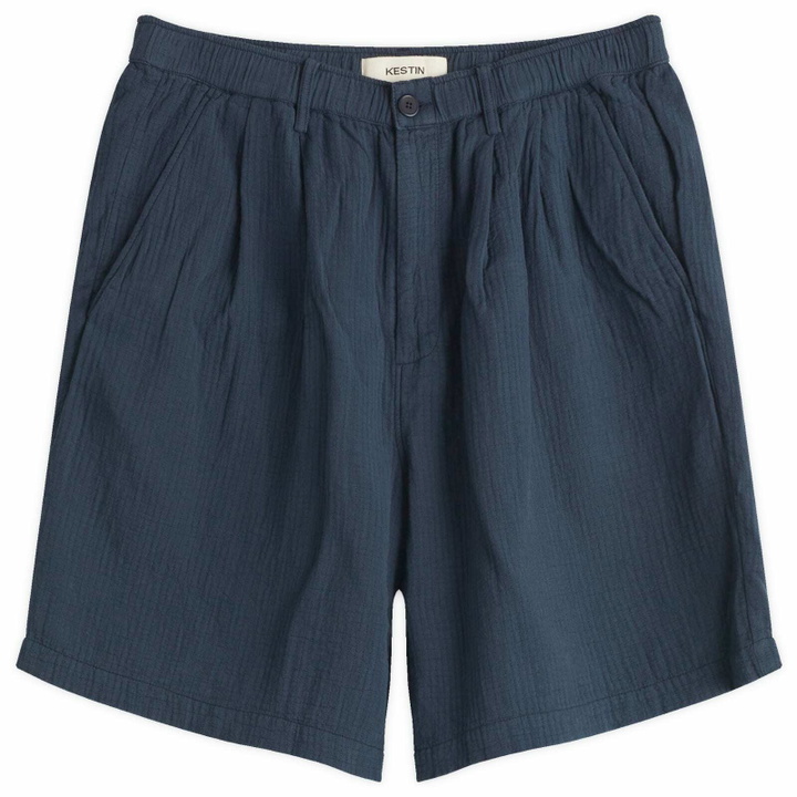 Photo: Kestin Men's Mhor Textured Shorts in Washed Navy