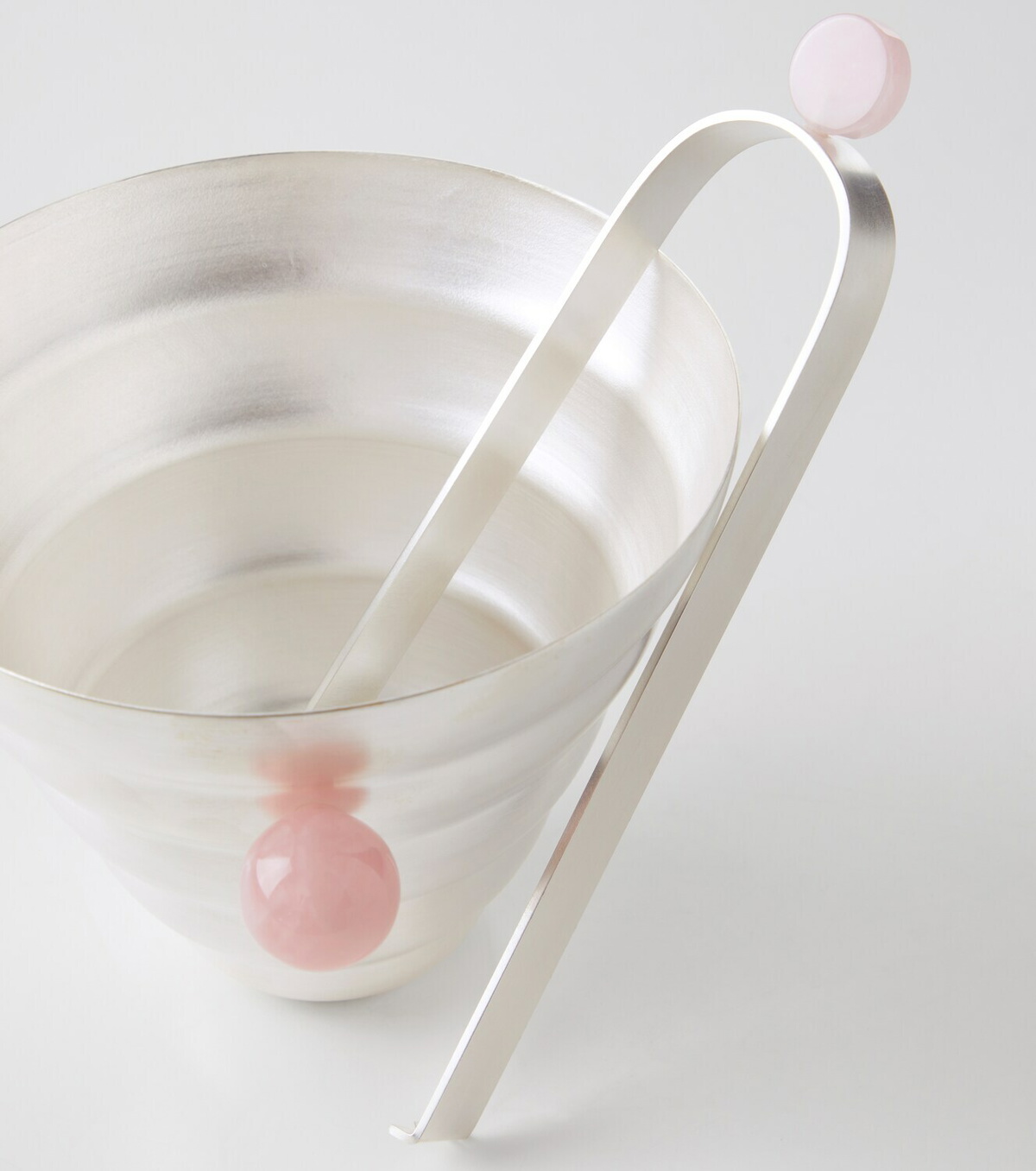 Natalia Criado Silver-plated ice bucket and tongs set