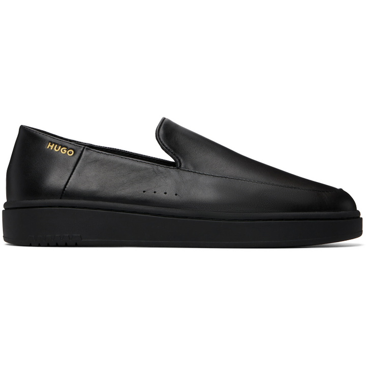 Photo: Hugo Black Logo Stamp Loafers