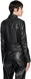 Hugo Black Lavelli Leather Jacket