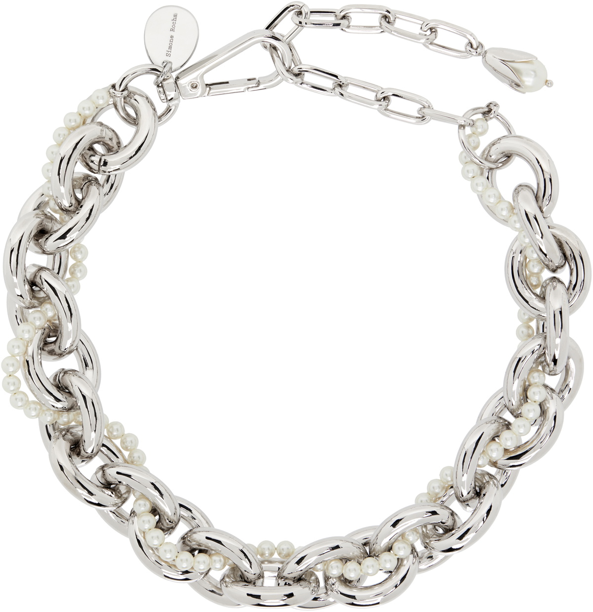 Simone Rocha Pearl & Chain Choker Necklace