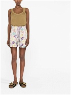 SEE BY CHLOÉ - Printed Linen Blend Shorts