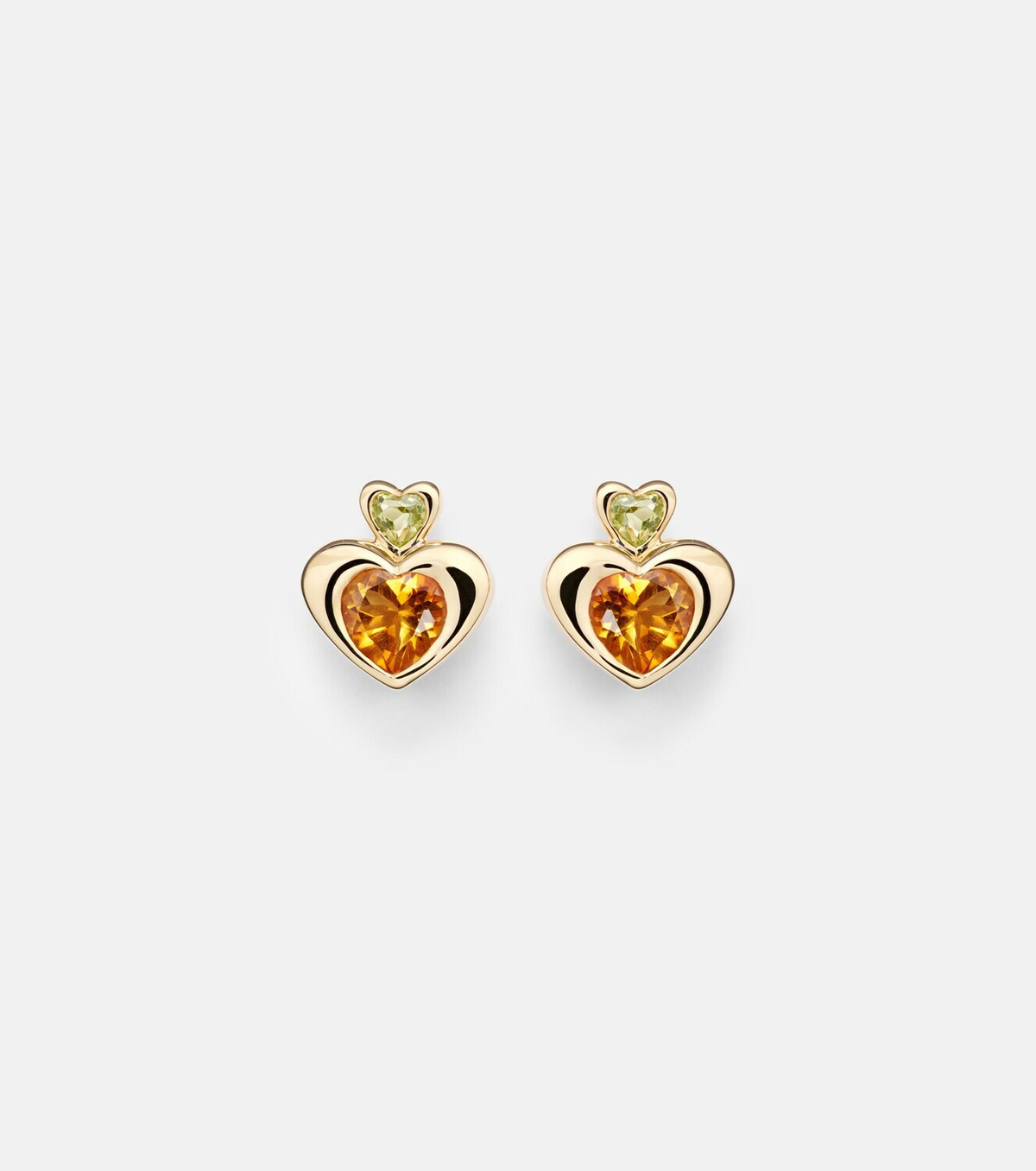 Roxanne First 14kt gold single earring with citrine and peridot