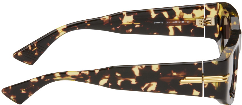 Bottega Veneta Tortoiseshell Oval Sunglasses