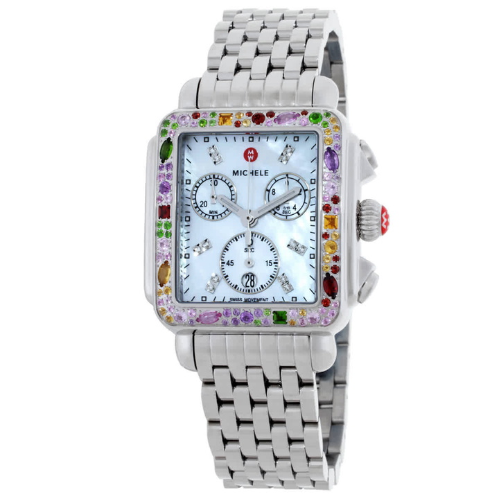 Photo: Michele Deco Soiree Diamond Mother of Pearl Dial Stainless Steel