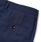 Hugo Boss - Genius Slim-Fit Micro-Checked Virgin Wool Suit Trousers - Blue