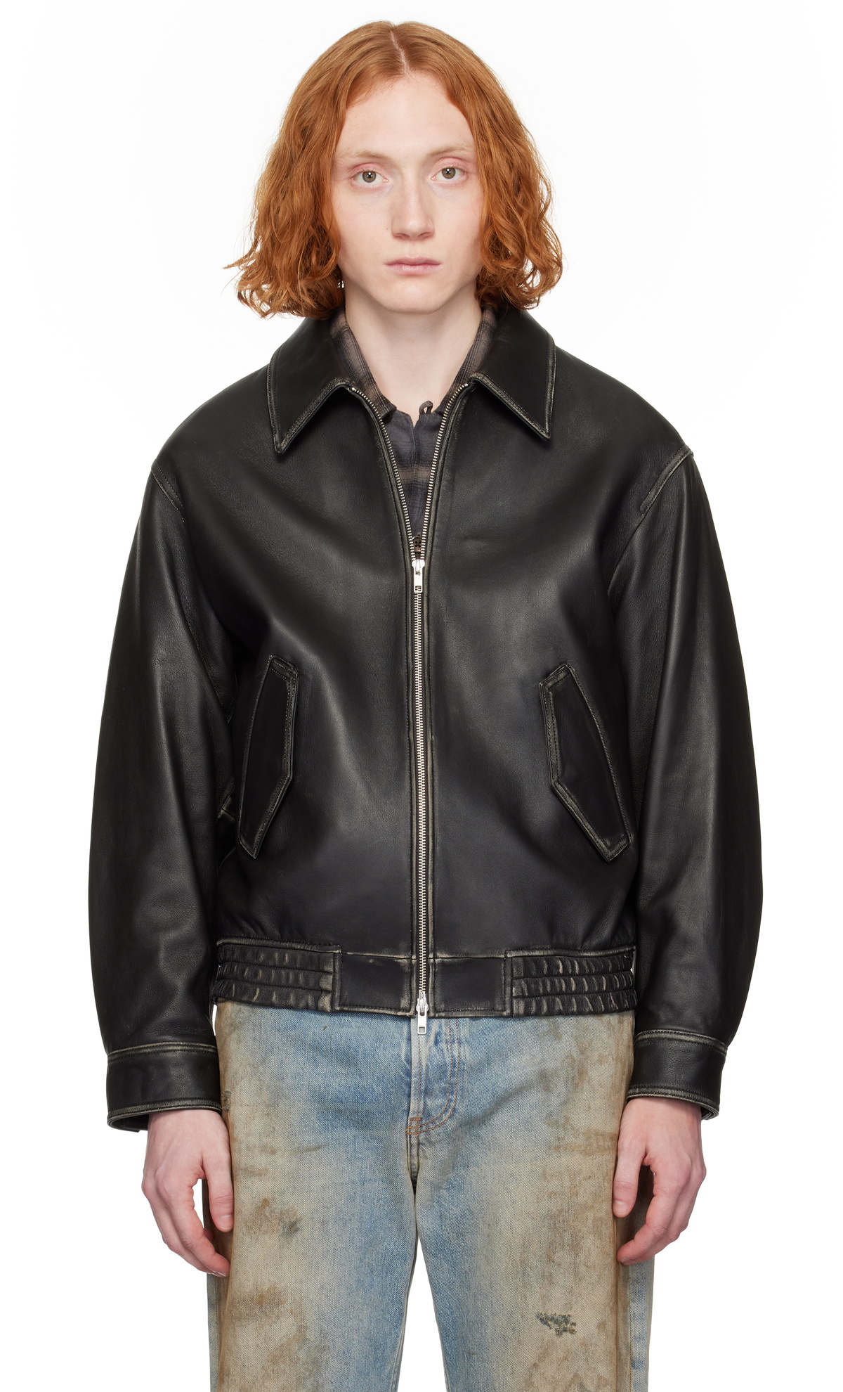 Dunst - Unisex Oversized Vintage Leather Blouson in Brown – Stoy