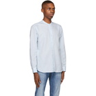 Z Zegna Blue Milano Cotton and Linen Shirt