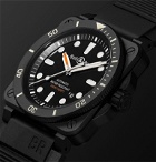Bell & Ross - BR 03-92 Diver Automatic 42mm Ceramic and Rubber Watch, Ref. No. BR0392-D-BL-CE/SRB - Black