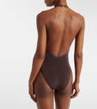 Zimmermann Luna halterneck open-back bodysuit