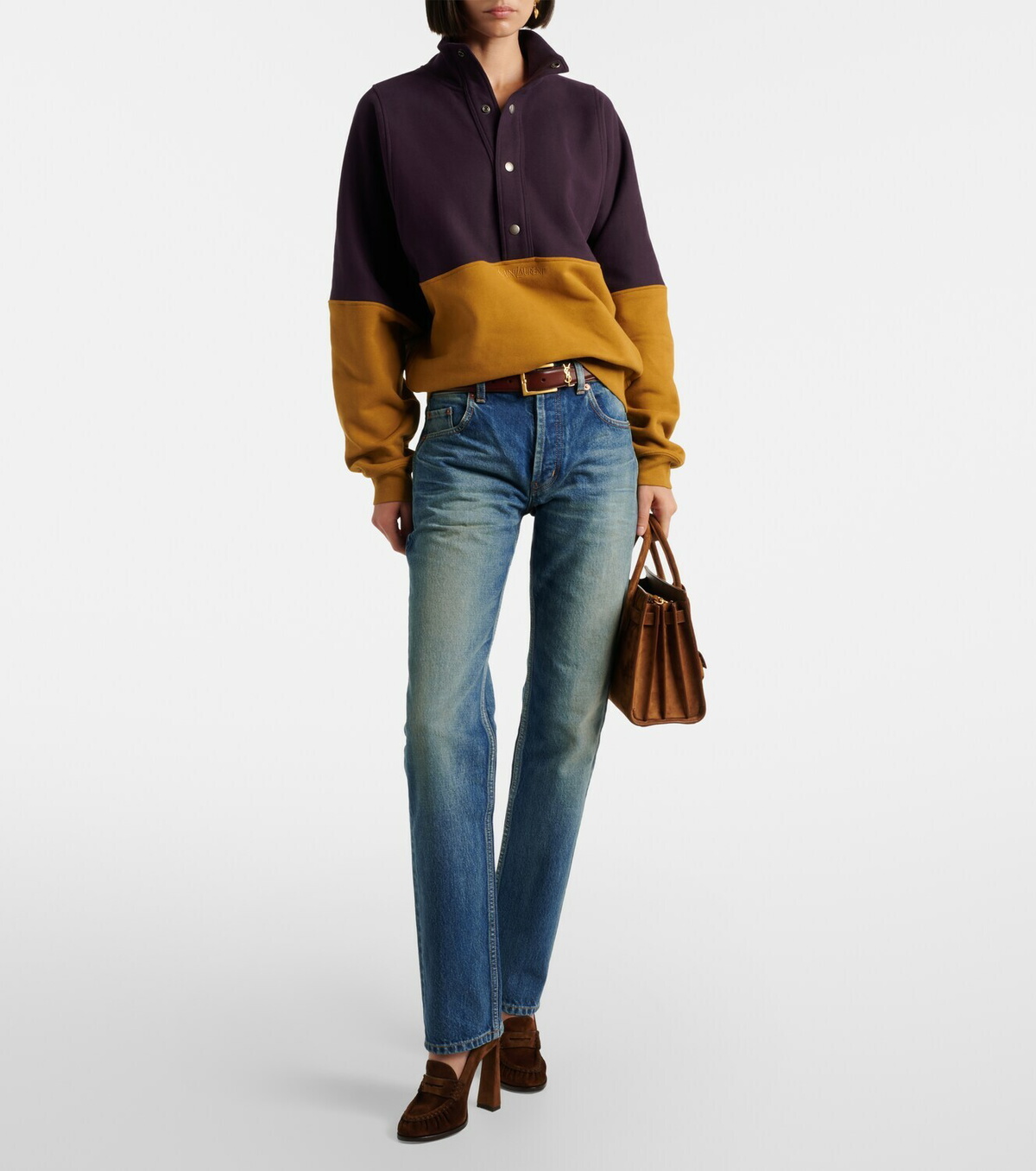 Saint Laurent Le Loafer 110 suede loafer pumps