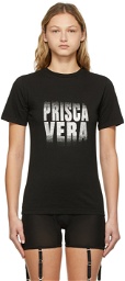 PRISCAVera Black Logo Glitter T-Shirt
