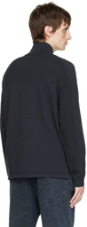 Boss Navy Zine Half-Zip Sweater