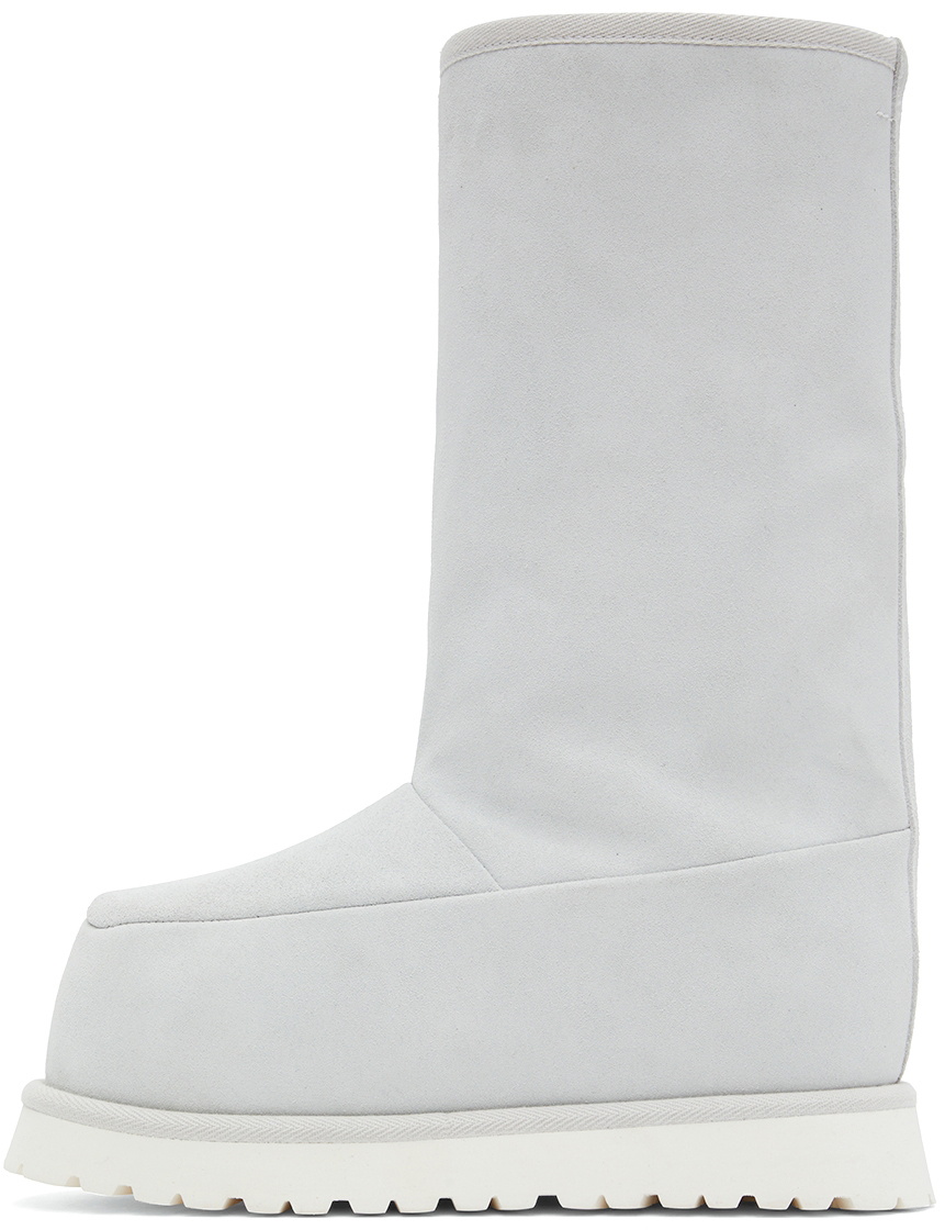 MM6 Maison Margiela Off-White Suede Boots MM6 Maison Margiela