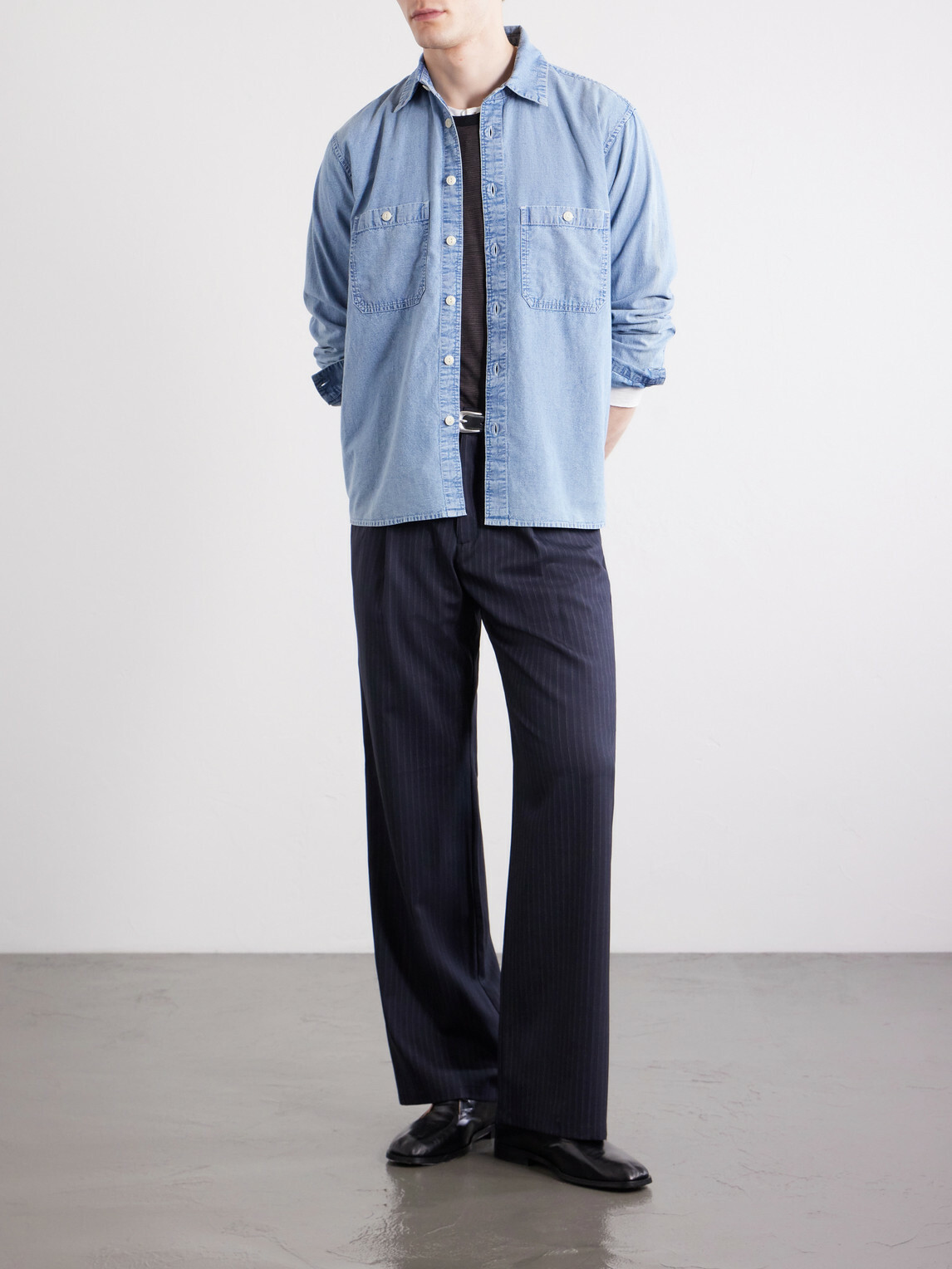 3sixteen - Cotton-Chambray Shirt - Blue