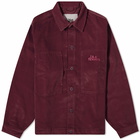 Blue Flowers Men's Guernica Overshirt in Burgundy