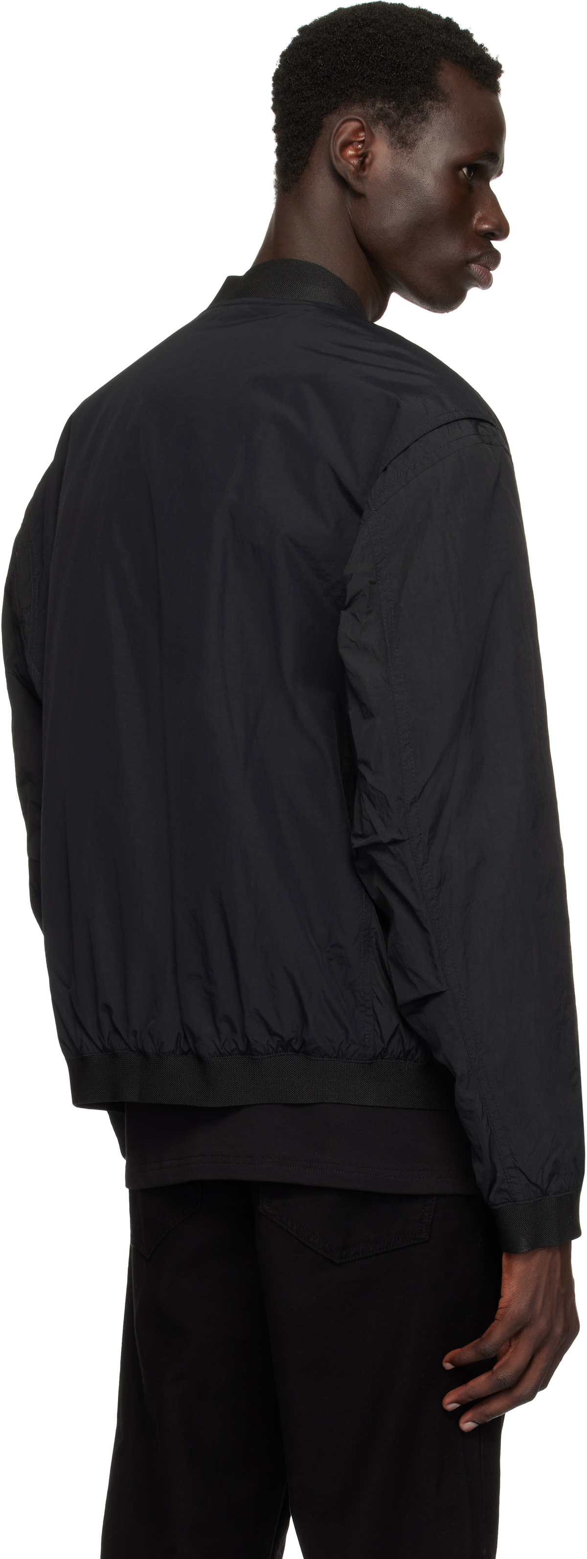 BOSS Black Water-Repellent Bomber Jacket