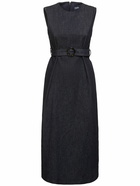 'S MAX MARA Lucilla Denim Sleeveless Midi Dress