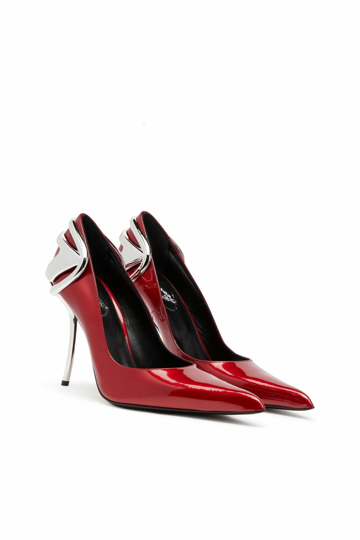 Diesel D-Ten & Half-Patent leather pumps with Oval D heel