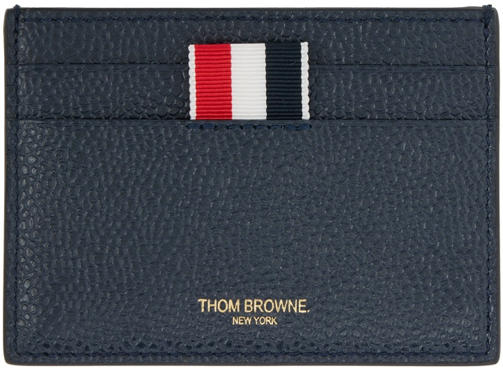 Photo: Thom Browne Navy & Green Hector Card Holder