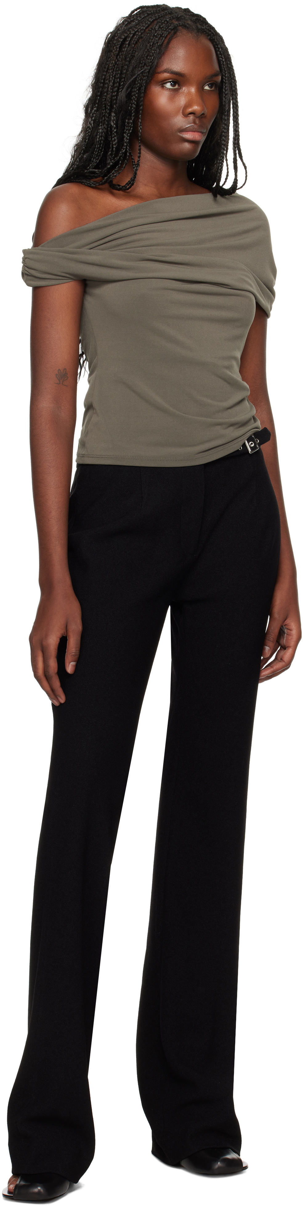 Paris Georgia Black 09 Sleek Belted Trousers