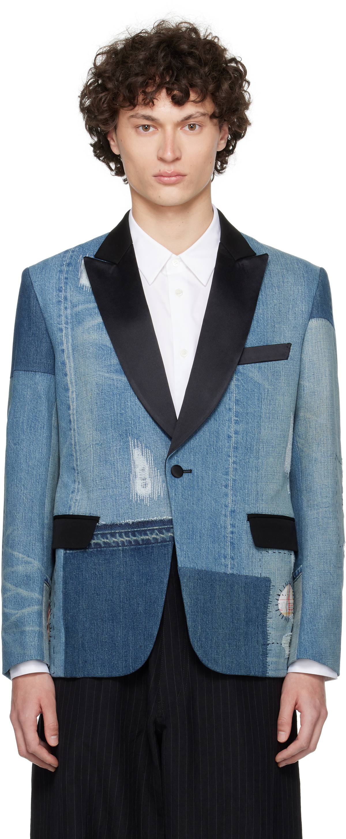 junya watanabe patchwork blazer