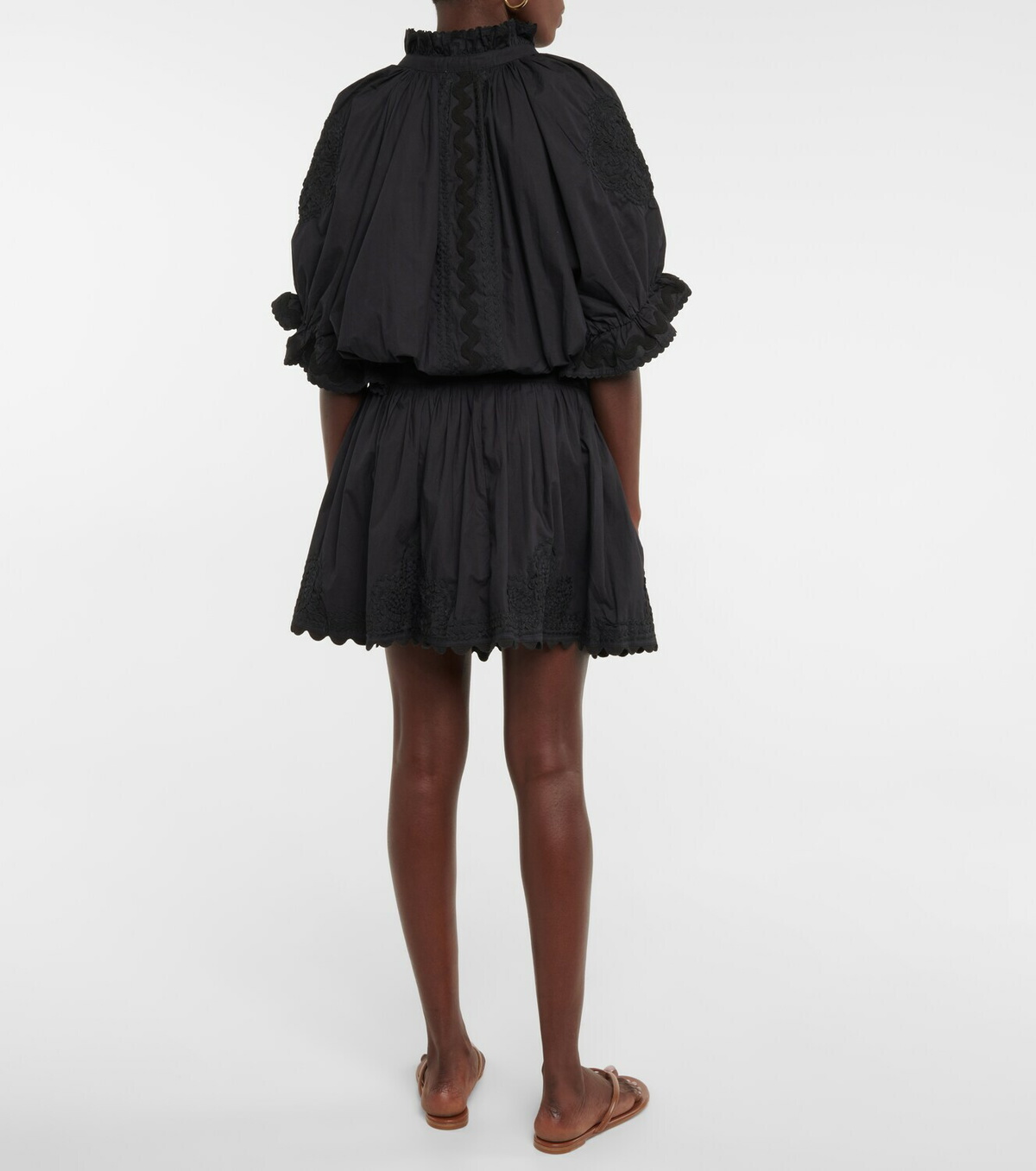 mini tight little black dresses Chloanna Black Ruffle Mini Dress - 6