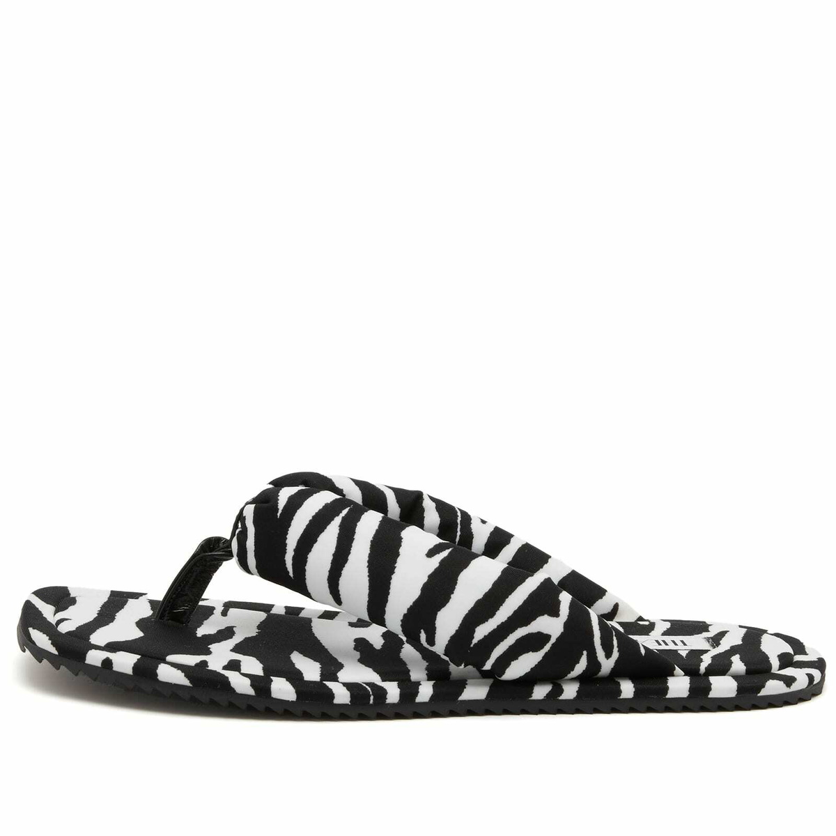 The Attico Women's Zebra Print Sandals in White/Black
