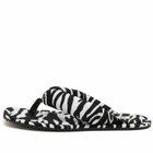The Attico Women's Zebra Print Sandals in White/Black