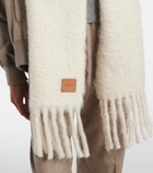 Loewe Fringed mohair and wool-blend scarf