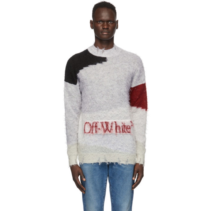 Photo: Off-White Grey Punked Sweater