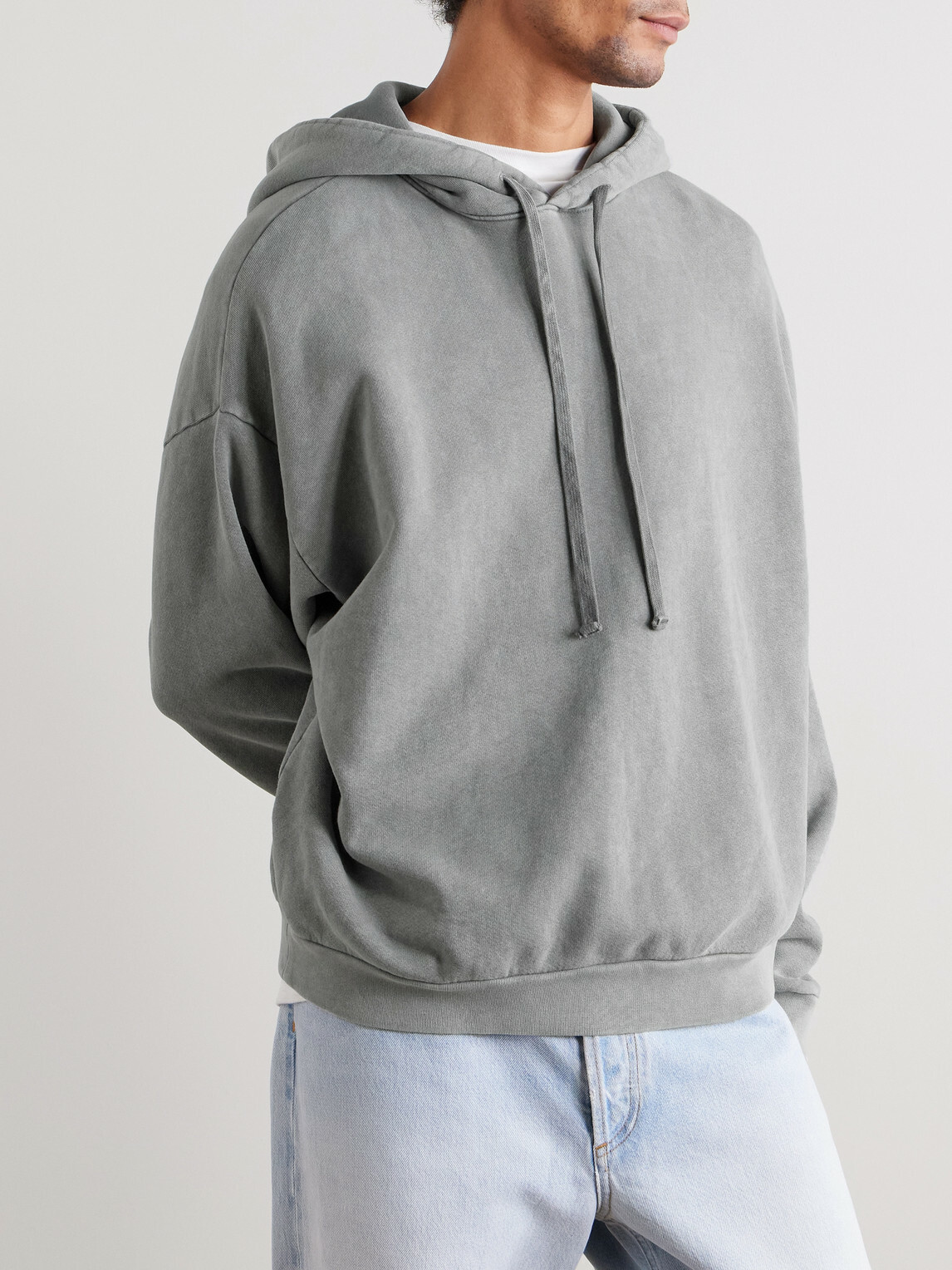AGOLDE - Salford Cotton-Jersey Hoodie - Gray