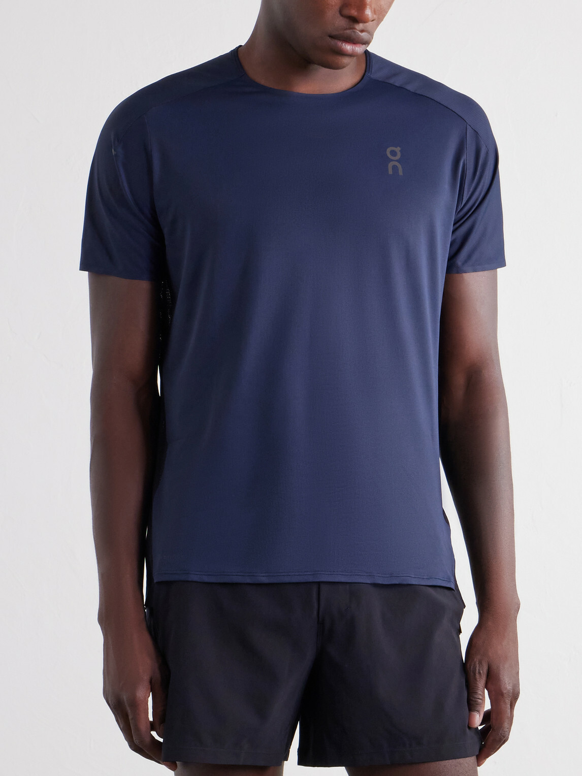 On - Performance-T Stretch Recycled DryTec™ and Mesh T-Shirt - Blue