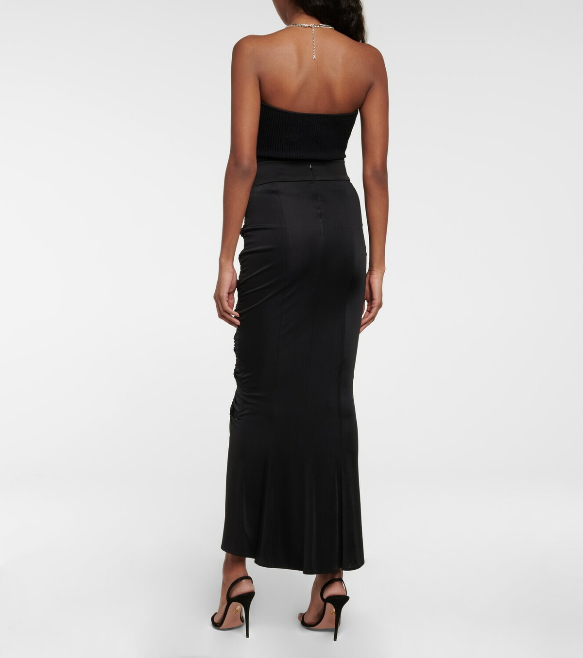 Galvan Vertebrae cutout midi skirt