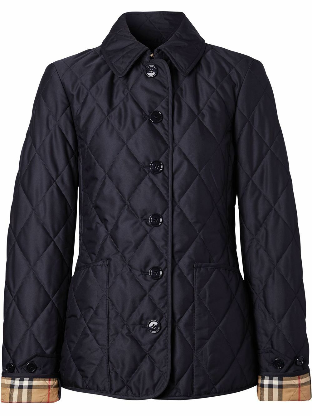 BURBERRY - Check Motif Quilted Jacket Burberry