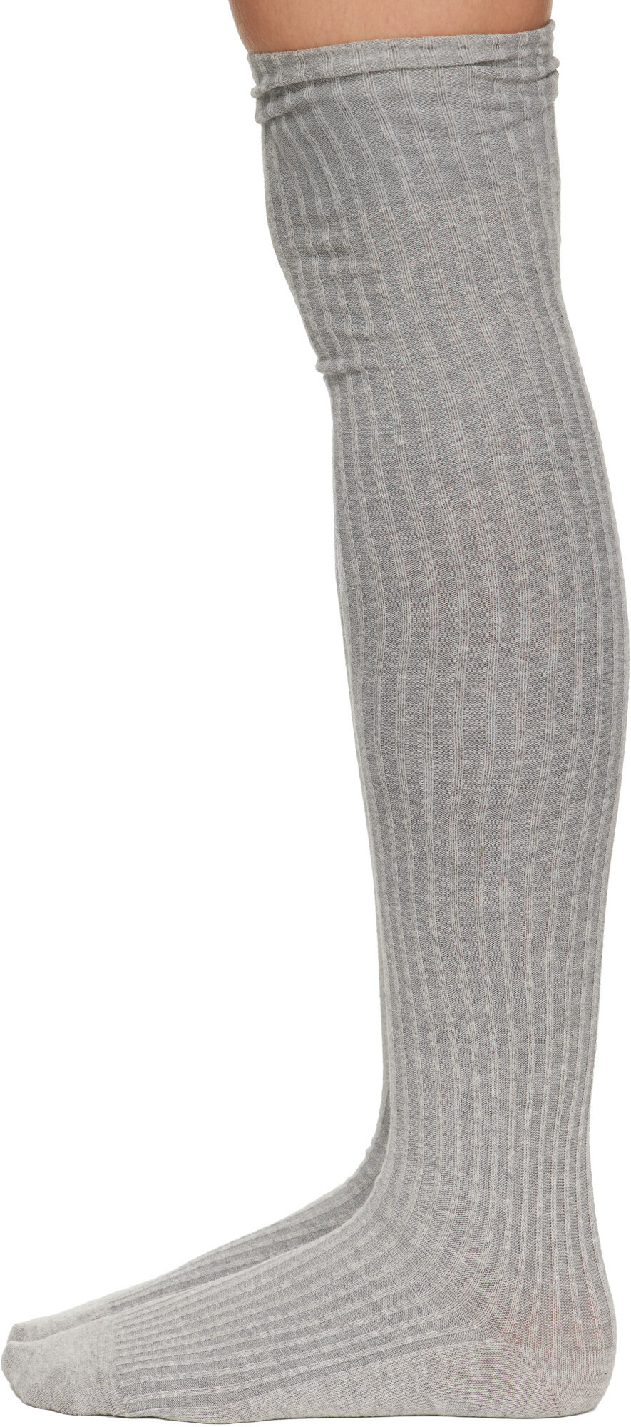 Baserange Gray Overknee Socks