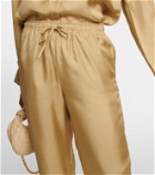 Asceno - Aurelia silk twill pajama bottoms