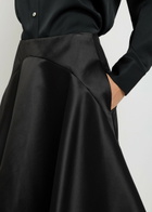 JW Anderson Asymmetric-hem Cotton and Silk-blend Mini Skirt Black