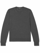 TOM FORD - Cashmere and Silk-Blend Sweater - Gray