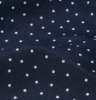 Lanvin - Polka-Dot Silk Pocket Square - Navy