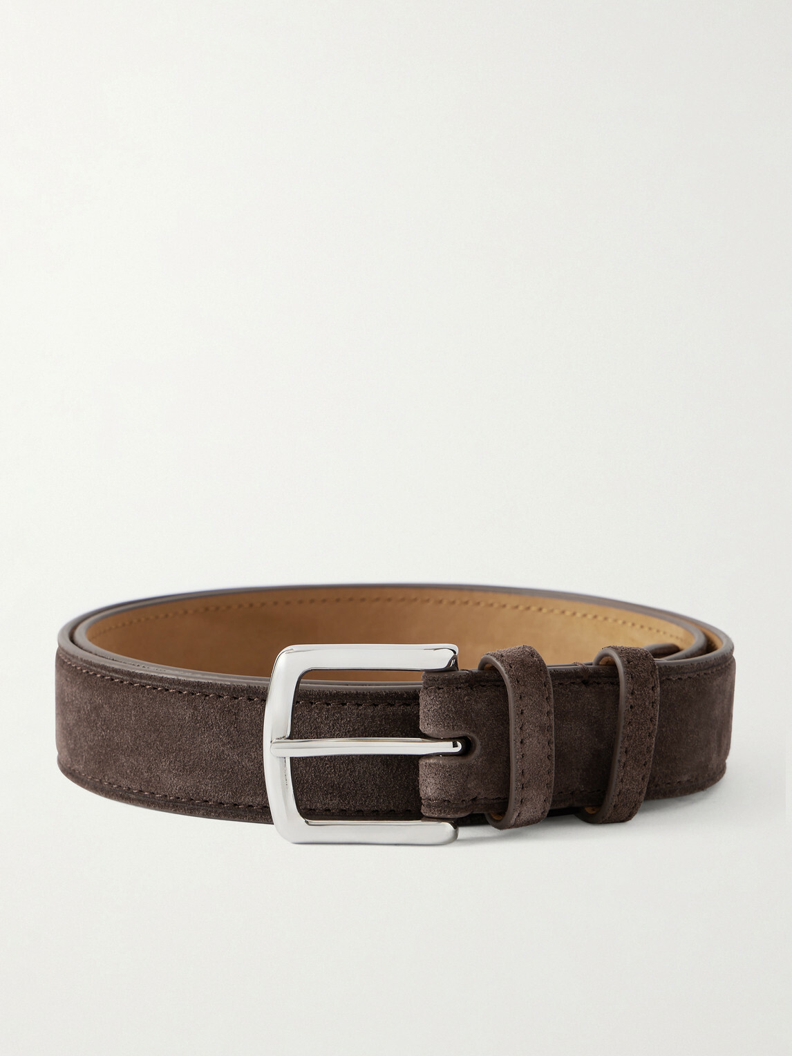 George Cleverley - 3cm Suede Belt - Brown